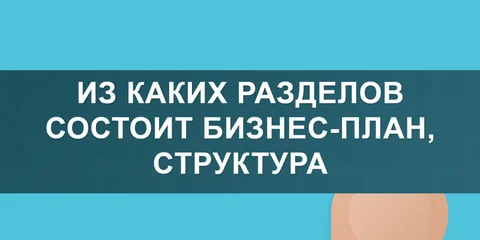 Из каких разделов состоит бизнес-план, структура