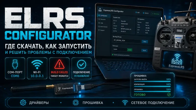 ELRS Configurator: где скачать, как запустить и решить проблемы с подключением