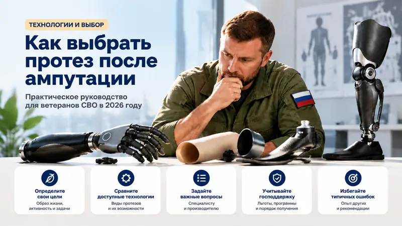Как выбрать протез после ампутации: практическое руководство для ветеранов СВО в 2026 году