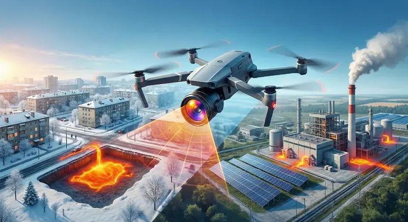 Тепловизионное обследование с БПЛА: новый стандарт диагностики в ЖКХ и на заводах