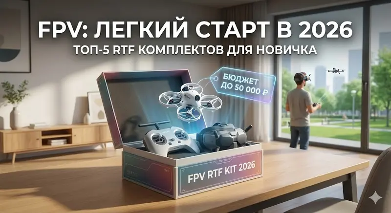 FPV для начинающих: лучшие готовые наборы (RTF) до 50 000 рублей в 2026 году