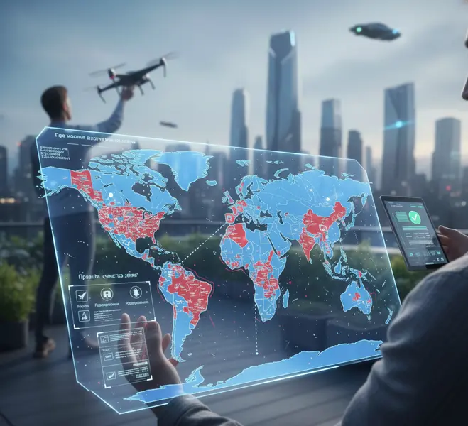 Где можно летать на дроне в 2026 году? Карта запретных зон, разрешения и правила «чистого неба»