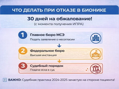 Что делать, если отказали в бионике?