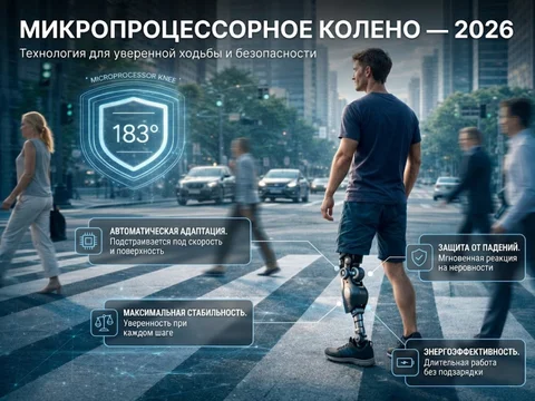 Для человека с ампутацией выше колена коленный модуль — это это залог безопасности