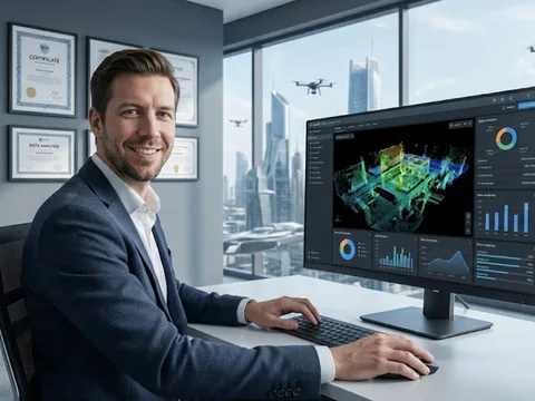 Профессиональный оператор БПЛА с сертификатами и аналитической платформой для обработки данных дронов