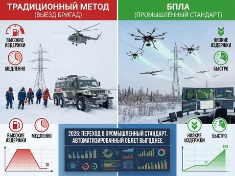 Сравнение традиционного обхода и мониторинга с помощью БПЛА