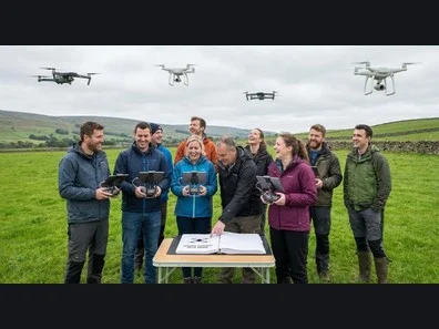 Оператор БПЛА планирует и выполняет полетное задание