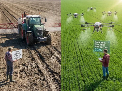 Сравнение традиционных методов и современных агродронов: экономия 30%