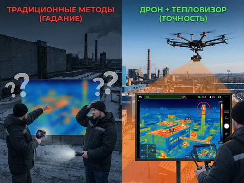 БПЛА с тепловизором — ключевой инструмент энергоаудита в 2026 году: экономия миллионов рублей