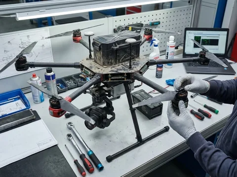 Техническое обслуживание и диагностика промышленного дрона