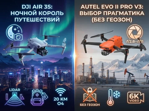 Сравнение дронов DJI и Autel - городские и природные условия съемки