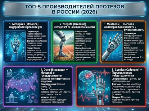 Топ-производителей протезов